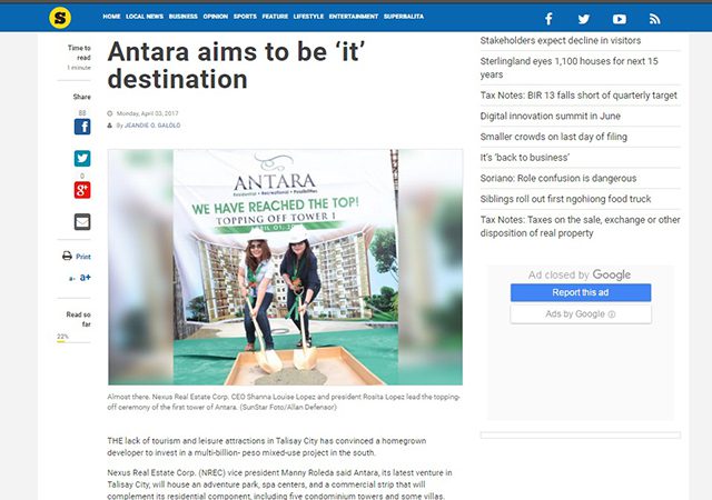 Antara aims to be it destination