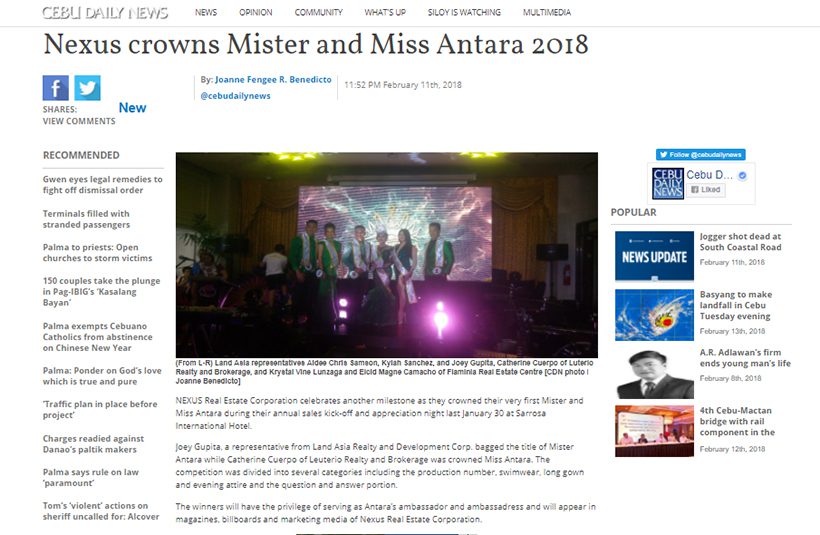 Nexus crowns Mister and Miss Antara 2018
